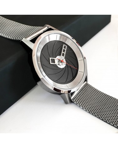 Montre AKTEO Photo 38 Noir-Acier inox, bracelet milanais