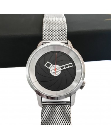 Montre AKTEO Photo 38 Noir-Acier inox, bracelet milanais