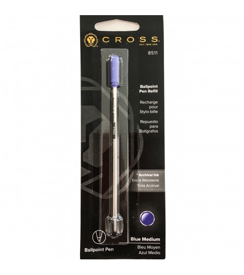 Cartouches Cross format 8511 pour stylos-bille: bleu