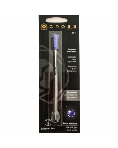 Cartouches Cross format 8511 pour stylos-bille: bleu