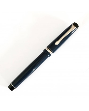 Stylo-plume Pilot Custom Heritage Bleu, résine bleue, plume or 14 carats largeur M ou B
