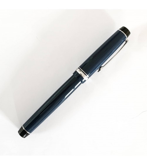 Stylo-plume Pilot Custom Heritage Bleu, résine bleue, plume or 14 carats largeur M ou B