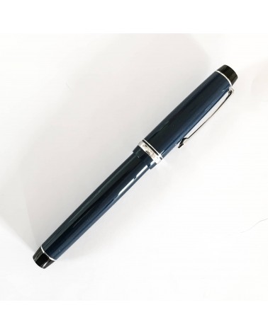 Stylo-plume Pilot Custom Heritage Bleu, résine bleue, plume or 14 carats largeur M ou B