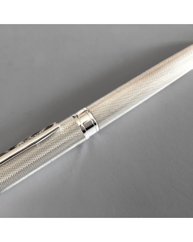 Stylo-plume Pilot Grance Grain, argent massif 925, plume or 18 carats largeur M