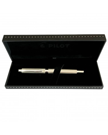 Stylo-plume Pilot Grance Grain, argent massif 925, plume or 18 carats largeur M