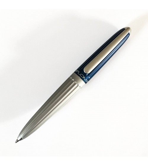 Stylo-bille Diplomat Aero bicolore Bleu et Gris