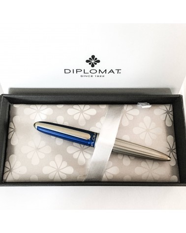 Stylo-bille Diplomat Aero bicolore Bleu et Gris