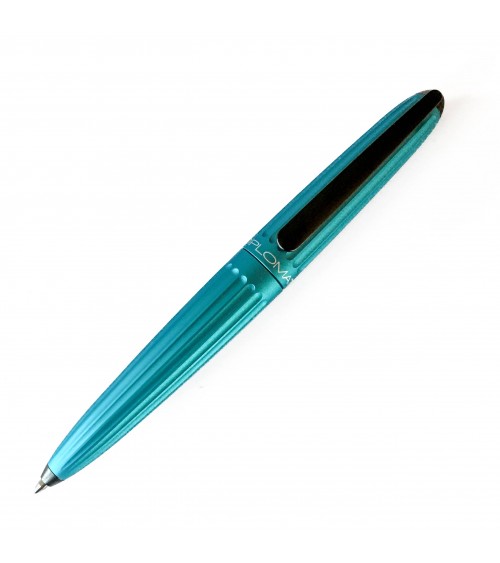 Stylo-bille Diplomat Aero Turquoise, attributs noir mat