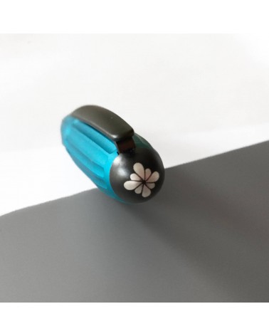 Stylo-bille Diplomat Aero Turquoise, attributs noir mat