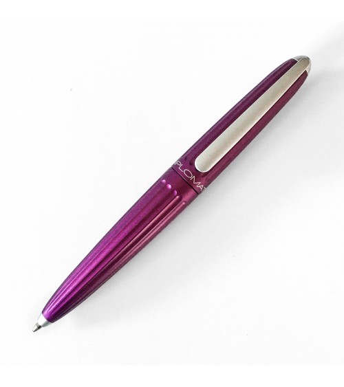 Stylo-bille Diplomat Aero Violet, attributs gris mat
