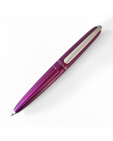 Stylo-bille Diplomat Aero Violet, attributs gris mat