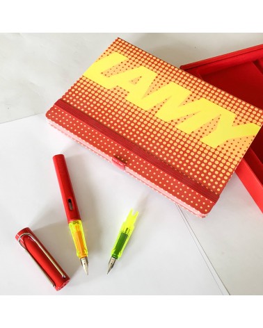 Coffret stylo-plume Lamy Al-Star Glossy red avec deux blocs plume et carnet
