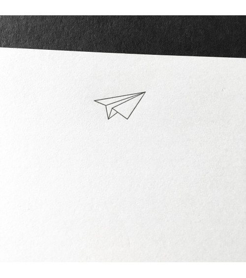 45 feuilles de papier à lettres Le Typographe avec entête Avion en papier