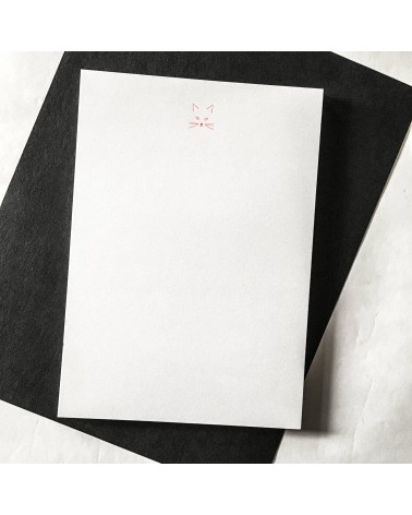 45 feuilles de papier à lettres Le Typographe avec entête Chat