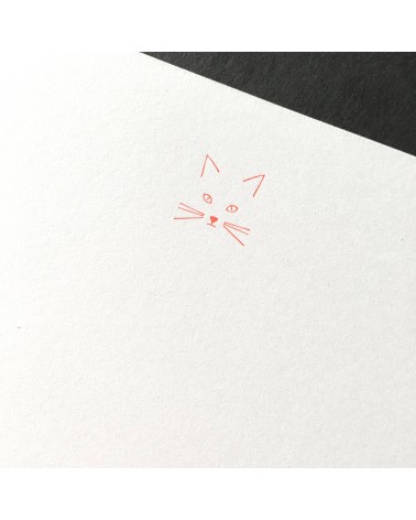 45 feuilles de papier à lettres Le Typographe avec entête Chat