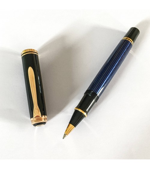 Roller Pelikan Souverän R800 Black Blue, attributs dorés