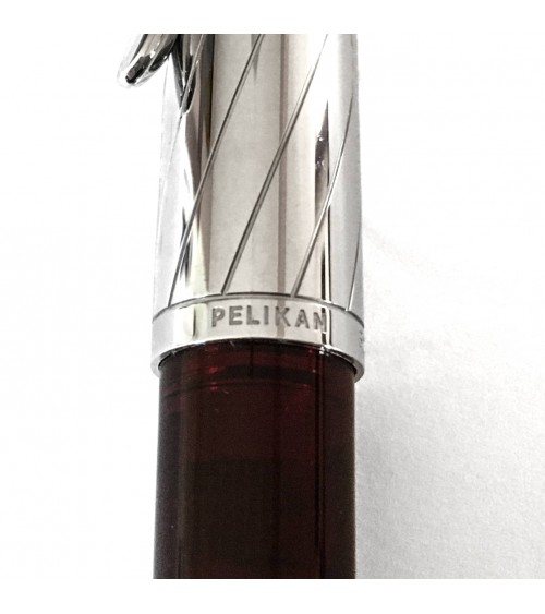 Stylo-bille Pelikan Souverän K625 Sterling silver-Dark red