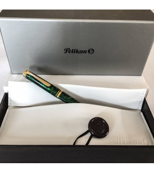 Stylo-bille Pelikan Souverän Ocean Swirl, attributs dorés