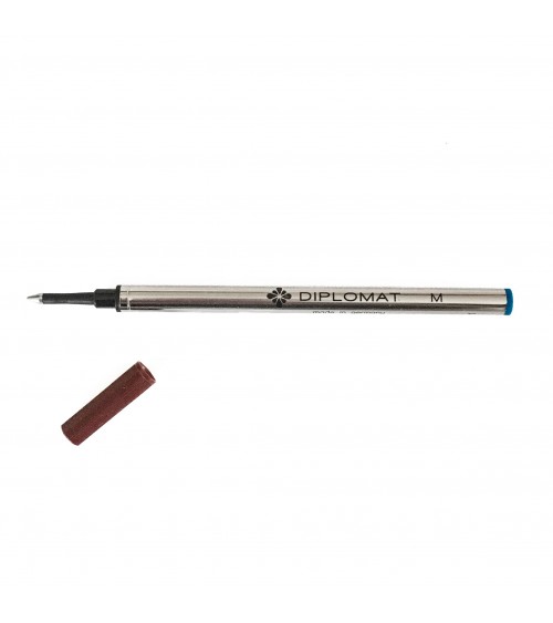 Cartouches Diplomat format international standard pour rollers bleu