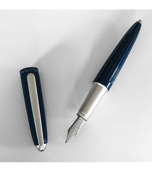 Stylo-plume Diplomat Aero Midnight Blue, plume en acier inoxydable, fabriqué en Allemagne