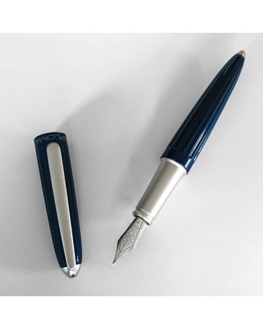 Stylo-plume Diplomat Aero Midnight Blue, plume en acier inoxydable, fabriqué en Allemagne