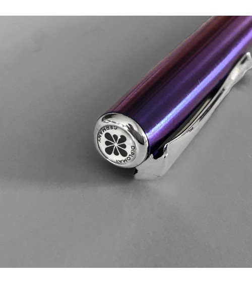 Stylo-bille Diplomat Traveller Funky Blue, fabriqué en Allemagne