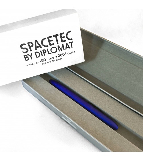 Stylo-bille Diplomat Spacetec Pocket Bleu, cartouche pressurisée