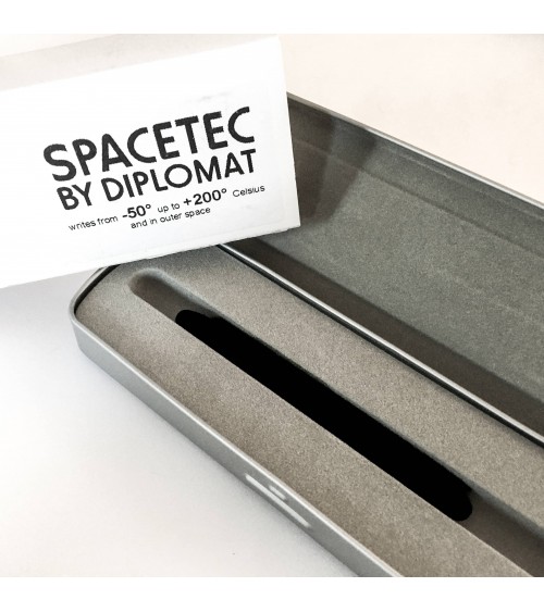 Stylo-bille Diplomat Spacetec Pocket Noir, cartouche pressurisée