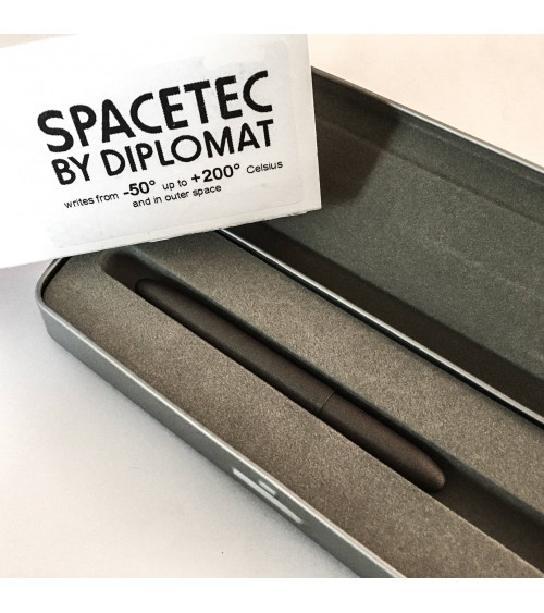 Stylo-bille Diplomat Spacetec Pocket Titanium, cartouche pressurisée