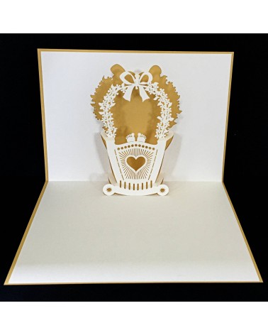 Carte pop-up Rifletto, Berceau, fabriquée en Allemagne