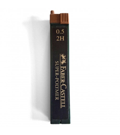 Mines Faber Castell pour porte-mine, 0,5 mm, dureté 2H