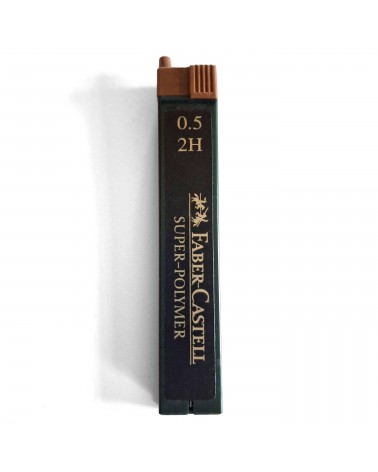 Mines Faber Castell pour porte-mine, 0,5 mm, dureté 2H