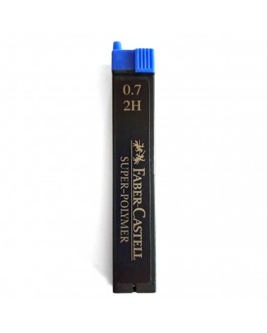 Mines Faber Castell pour porte-mine, 0,7 mm, dureté 2H