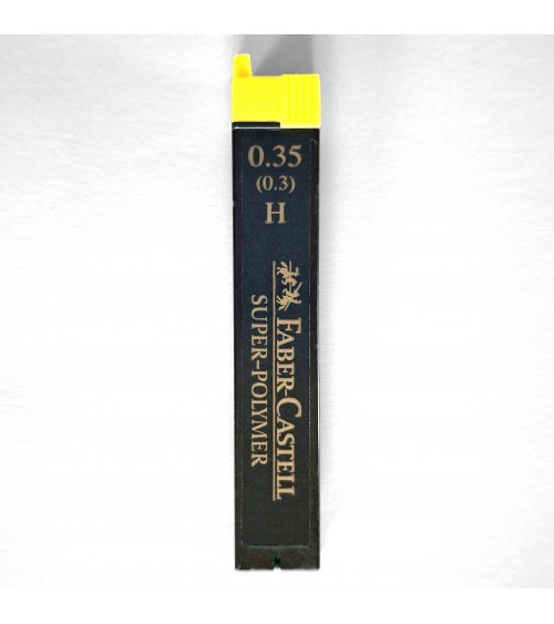 Mines Faber Castell pour porte-mine, 0,35 mm, dureté H