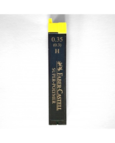 Mines Faber Castell pour porte-mine, 0,35 mm, dureté H