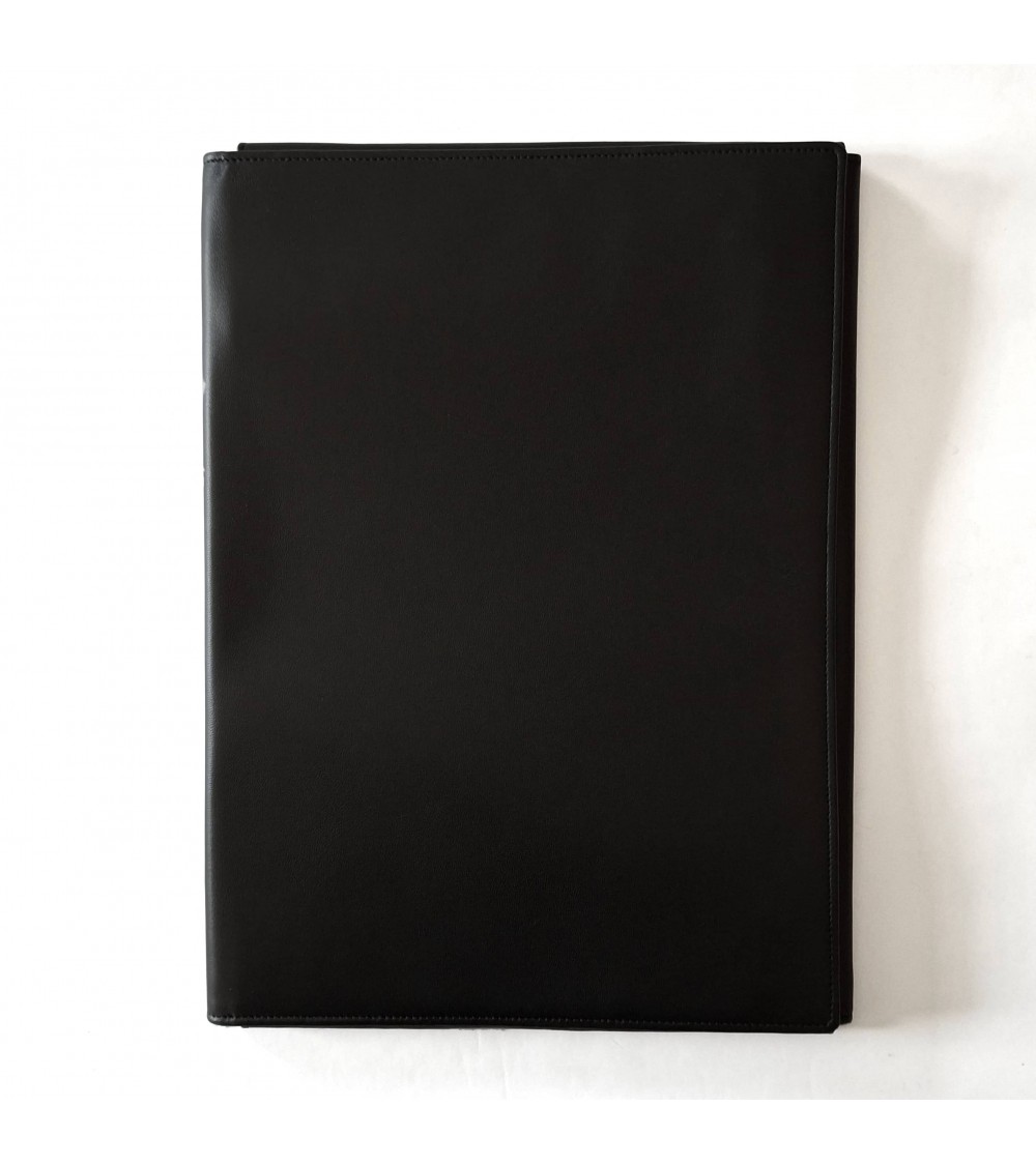 Chemise PA 3 rabats format A4, cuir noir