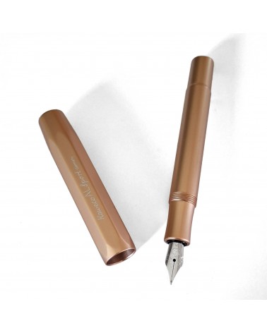 Stylo-plume Kaweco AL Sport Rosé Gold, bec acier.