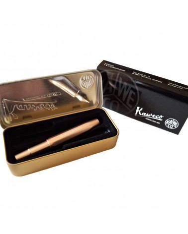Stylo-plume Kaweco AL Sport Rosé Gold, bec acier.
