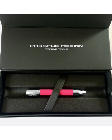 Stylo-bille Porsche design résine rose, technologie shake pen, fabriqué en Allemagne.