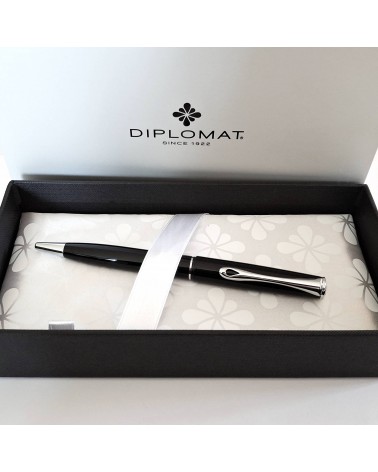 Stylo-bille Diplomat Esteem Noir Laqué, fabriqué en Allemagne