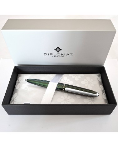 Stylo-plume Diplomat Aero Evergreen, plume acier inoxydable, fabriqué en Allemagne