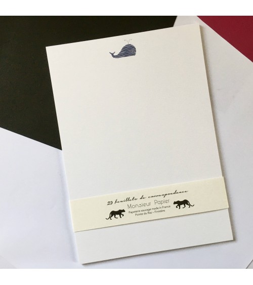 Papier à lettre de Monsieur Papier: en-tête "Baleine"