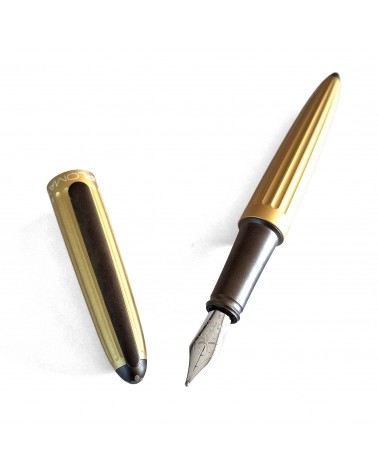 Stylo-plume Diplomat Aero Champagne, bec (plume) acier inoxydable, fabriqué en Allemagne
