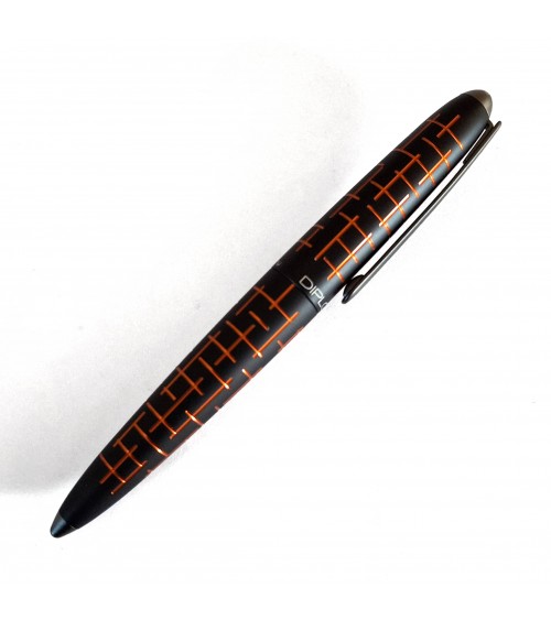 Stylo-plume Diplomat Elox Matrix Noir-Orange, fabriqué en Allemagne