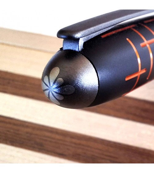 Stylo-plume Diplomat Elox Matrix Noir-Orange, fabriqué en Allemagne