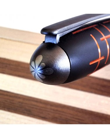 Stylo-plume Diplomat Elox Matrix Noir-Orange, fabriqué en Allemagne