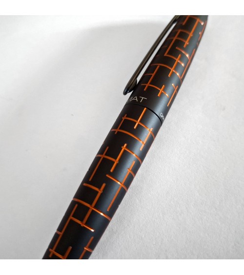 Stylo-plume Diplomat Elox Matrix Noir-Orange, fabriqué en Allemagne