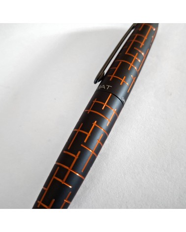 Stylo-plume Diplomat Elox Matrix Noir-Orange, fabriqué en Allemagne