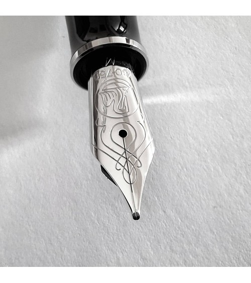 Stylo-plume à piston Pelikan Souverän 805 Black Blue, plume or 18 carats rhodié