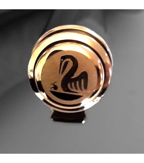 Stylo-plume à piston Pelikan Souverän 600 Red Black, plume bicolore or 14 carats rhodié